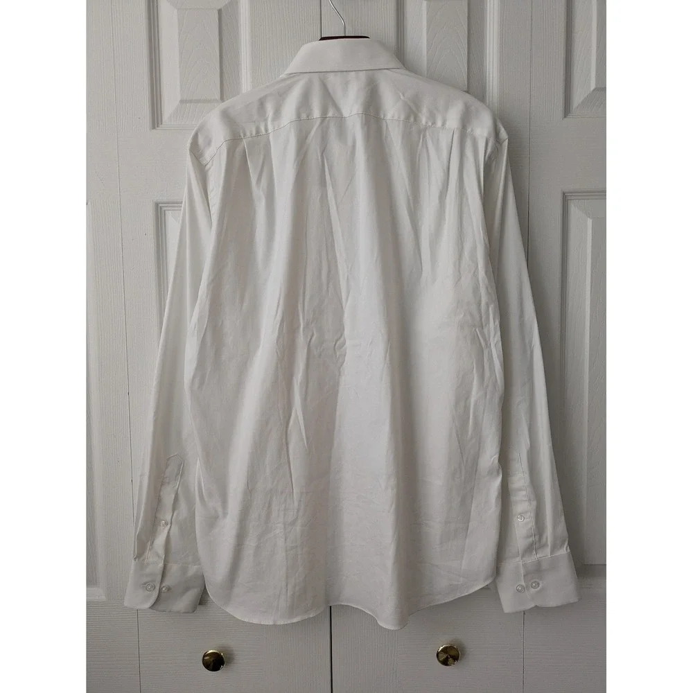 J. Crew Slim Bowery Performance Stretch Dress Shirt Size L White NWT $98 CA351